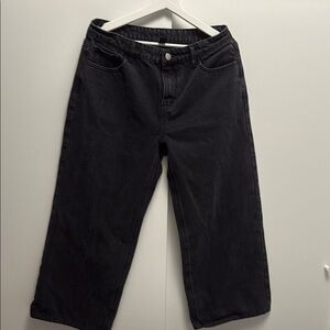 CIDER wide leg cropped jeans